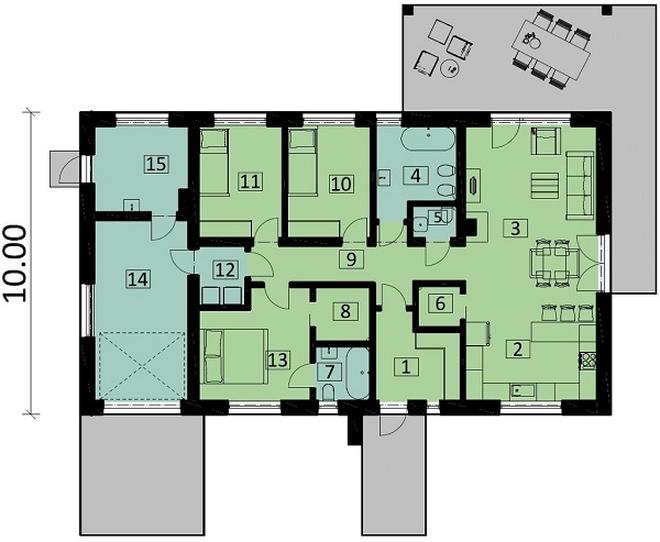 Projekt domu Ka44 war.1 Sz