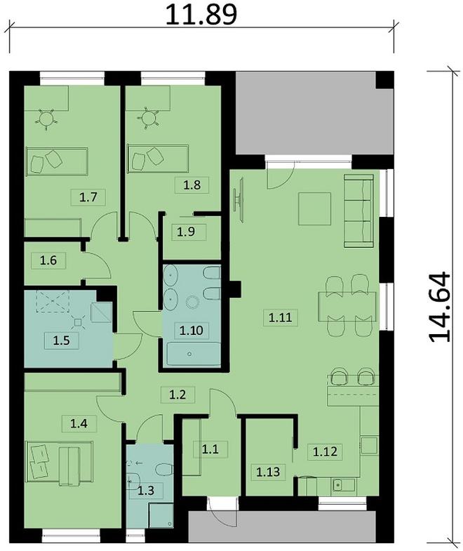 Projekt domu Ka47 Sz