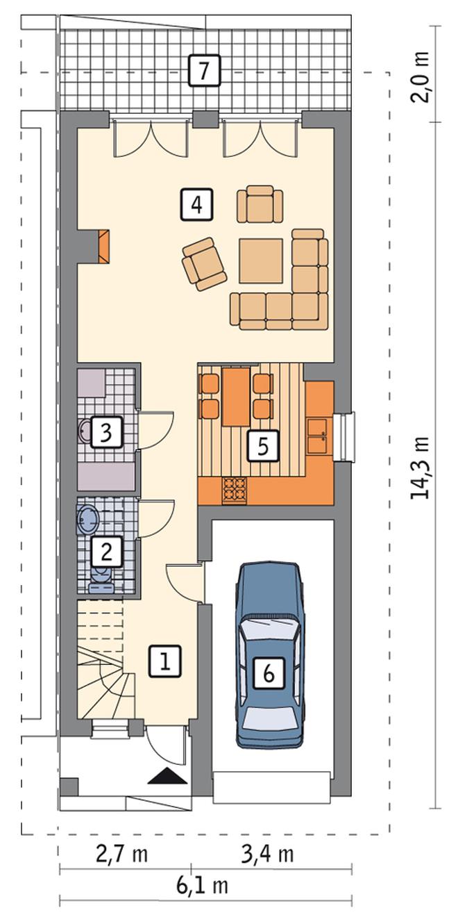 Szczupły - wariant II (bliźniak)