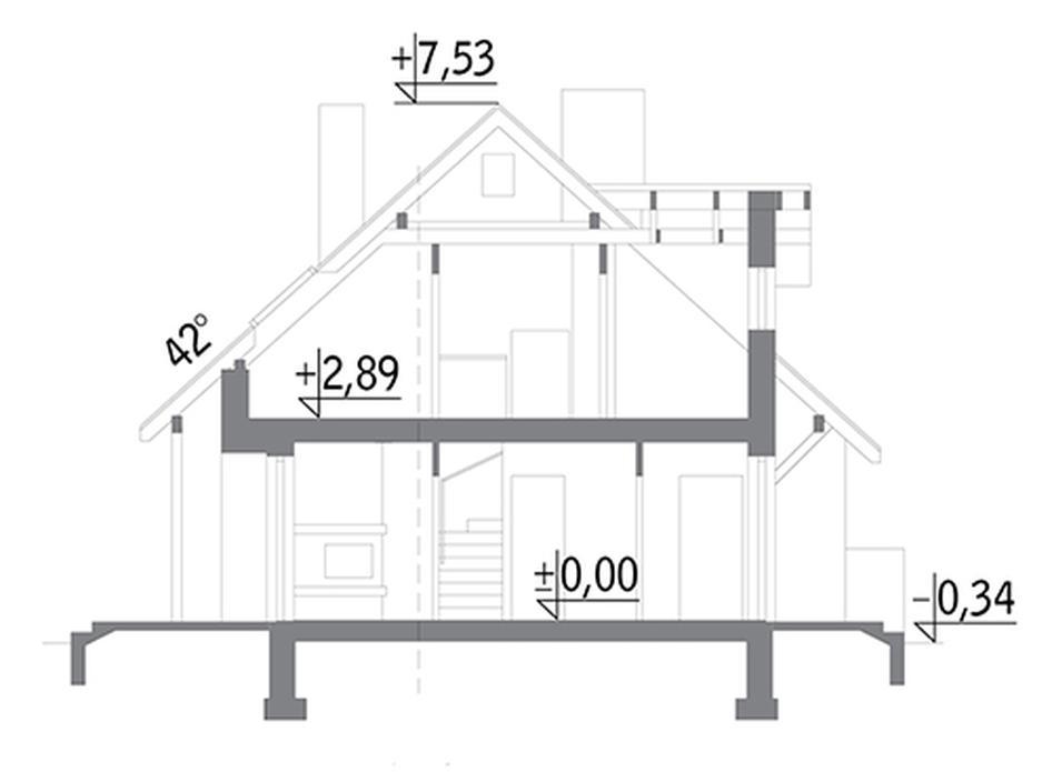 Dom na rozstaju - wariant III (bliźniak)