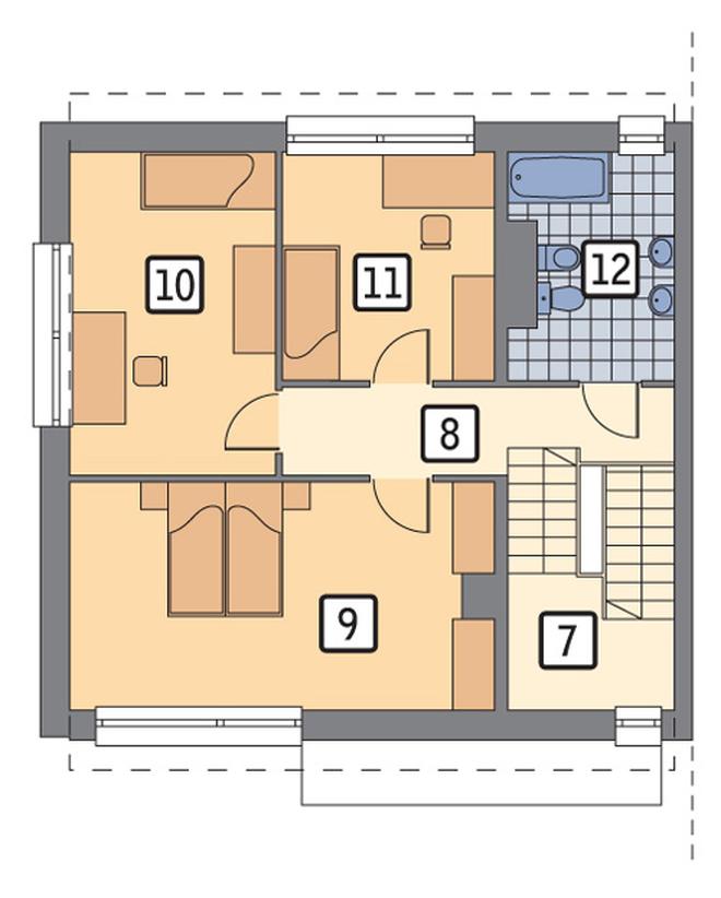 Łączący (bliźniak, podpiwniczony)