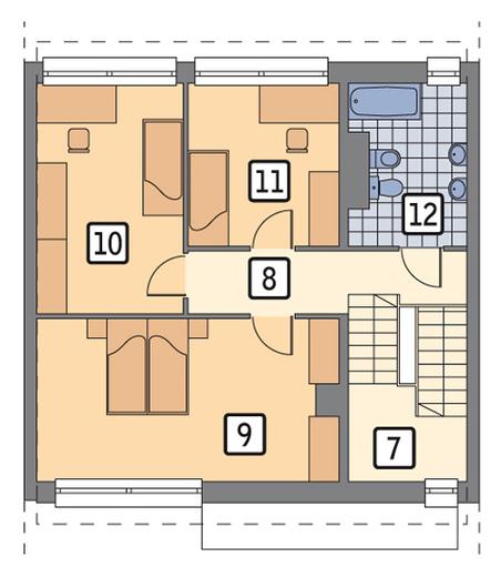 Łączący - wariant I (segment środkowy, podpiwniczony)
