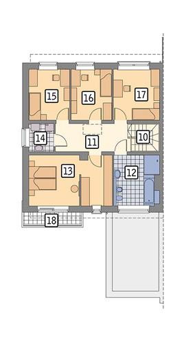 Przychylny - wariant II (bliźniak, z wentylacją mechaniczną i rekuperacją)
