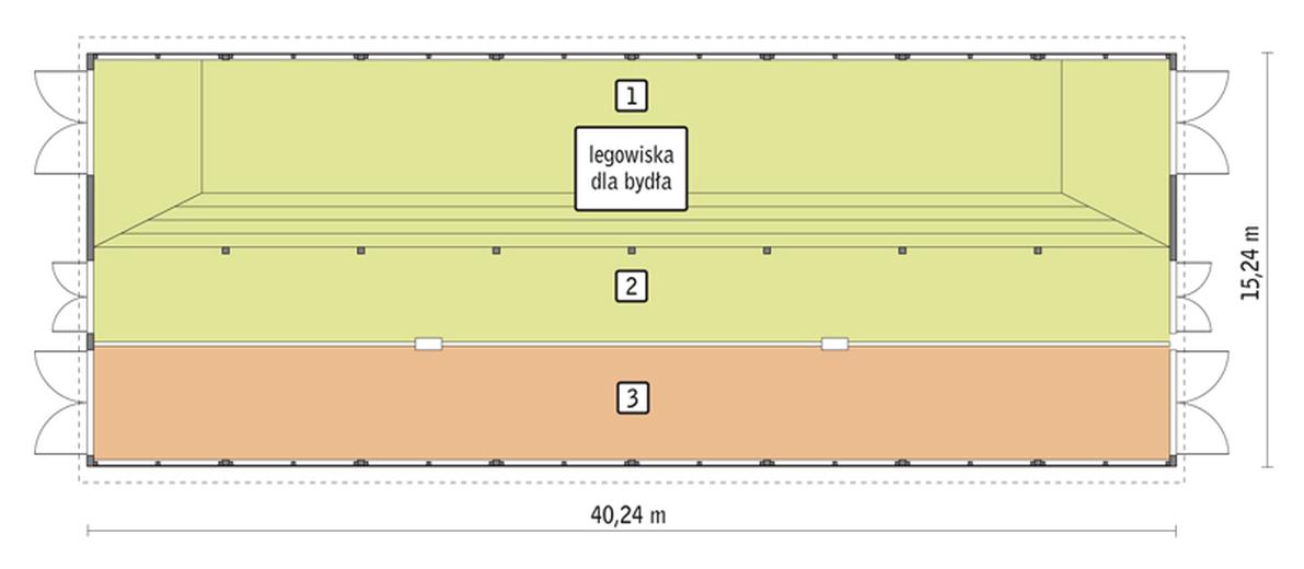 Obora dla 45 sztuk bydła mięsnego BO02