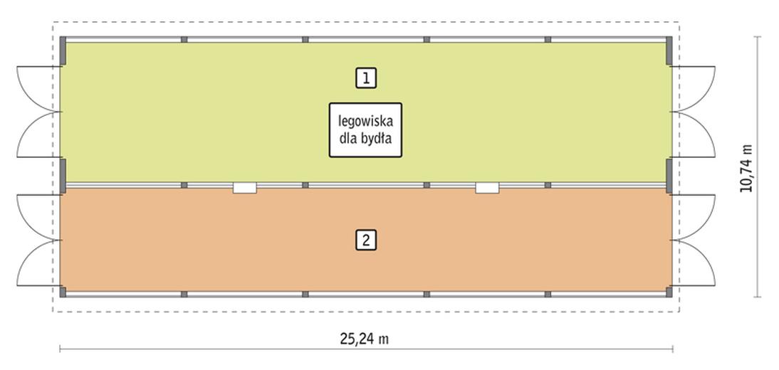 Obora dla 28 sztuk bydła mięsnego BO03