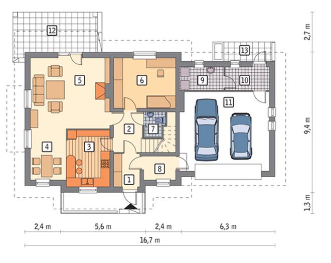 Dom za rogiem - wariant I