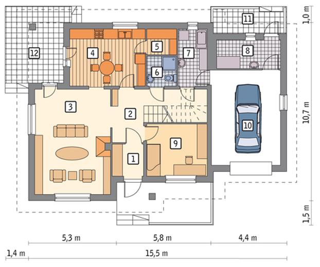 Dom za rogiem - wariant II