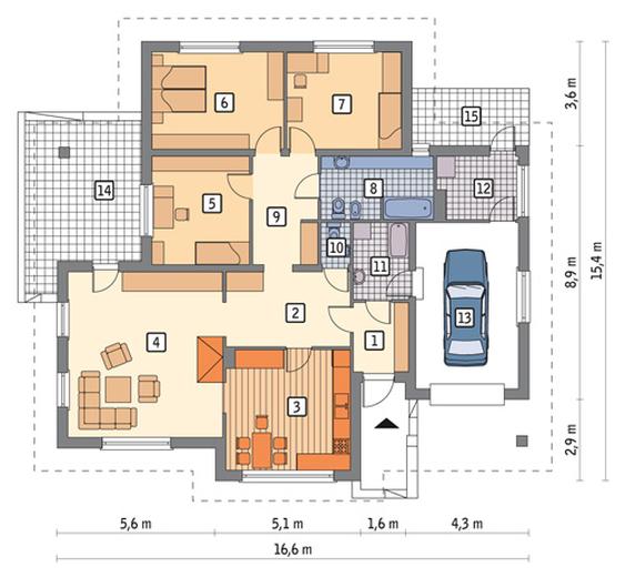 Dom vis-a-vis - wariant II