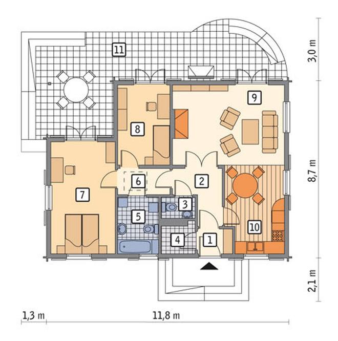 Pod modrzewiem (letniskowy, drewniany)