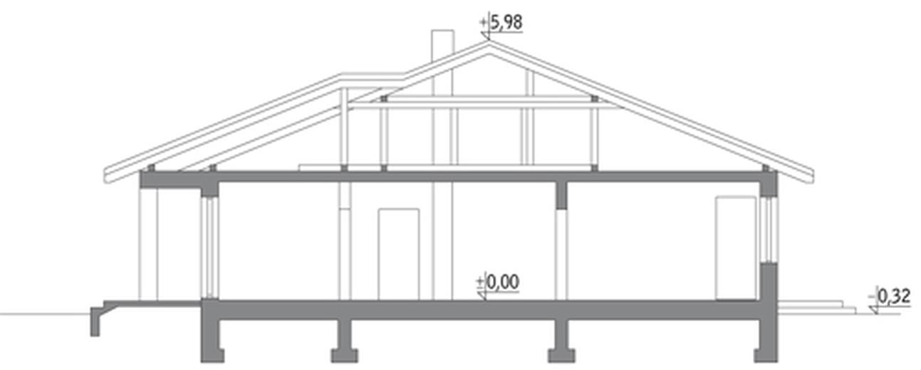 Dom nad stawem - wariant I