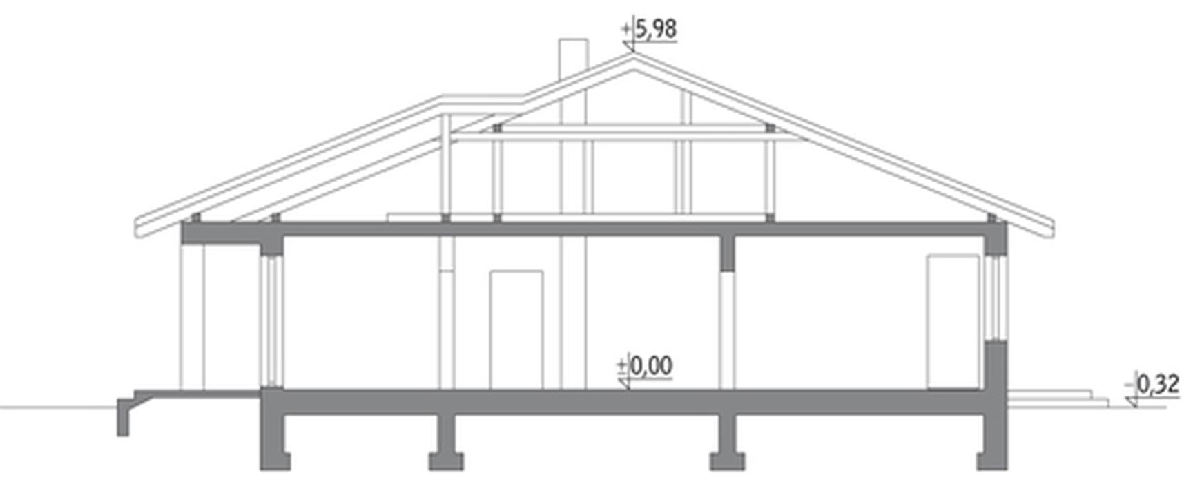 Dom nad stawem - wariant I