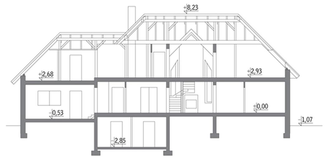 Dworek - wariant I (podpiwniczony)