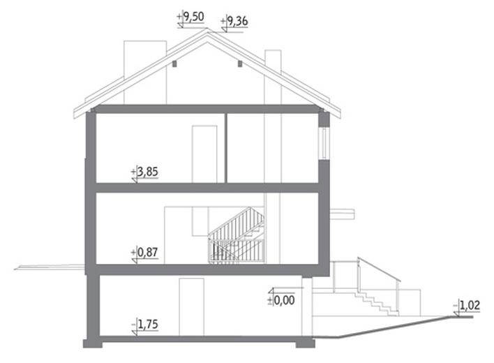 Łączący (podpiwniczony)