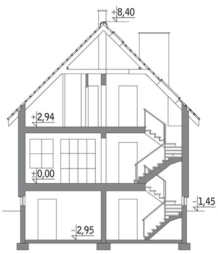 Ustronny - wariant II (podpiwniczony)
