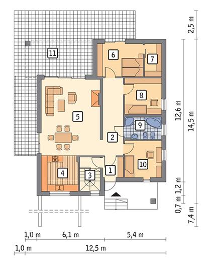 Powściągliwy - wariant I (podpiwniczony)