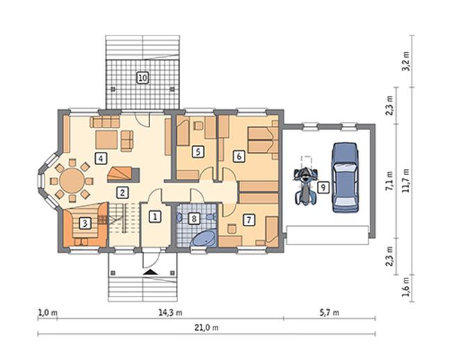 Gustowny - wariant I (podpiwniczony)