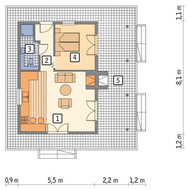Dla dwojga (letniskowy, drewniany)