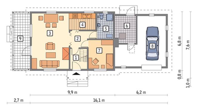 Złocisty - wariant I (drewniany)