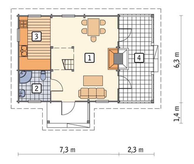 Letnik (rekreacyjny, drewniany)