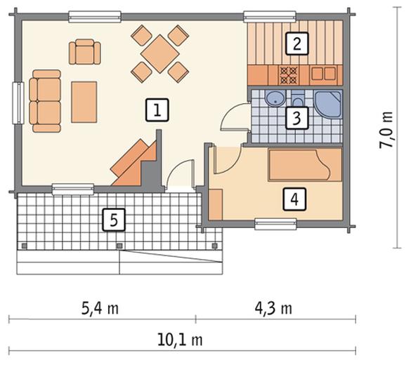 Kanikuła (letniskowy, drewniany)