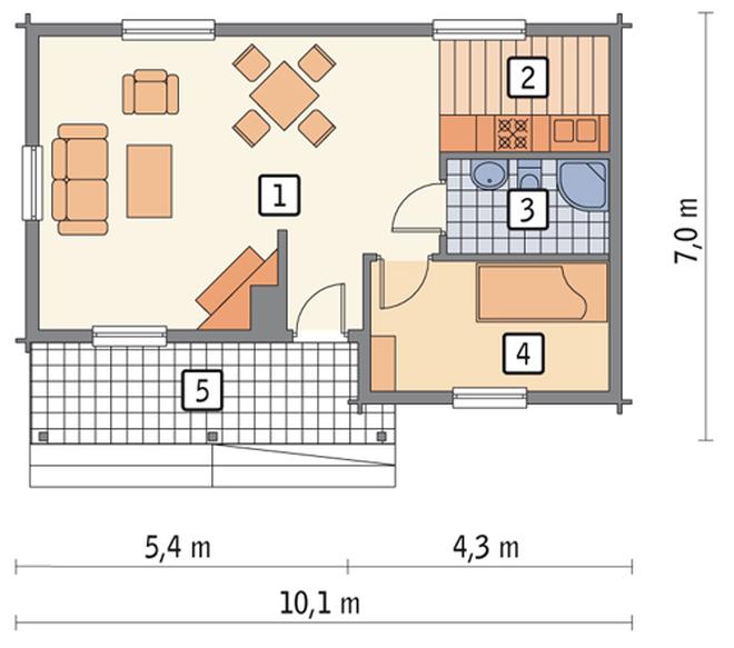 Kanikuła (letniskowy, drewniany)