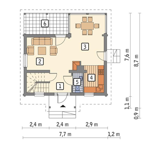 Tęczowy (podpiwniczony, letniskowy, drewniany)