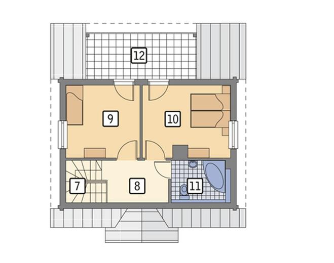 Tęczowy (podpiwniczony, letniskowy, drewniany)
