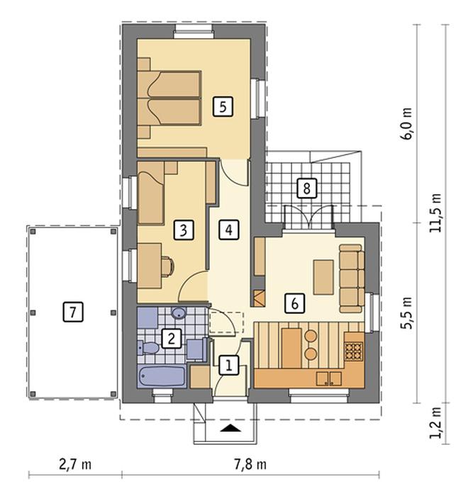 Ze świetlikami - wariant I (etap I) (letniskowy)