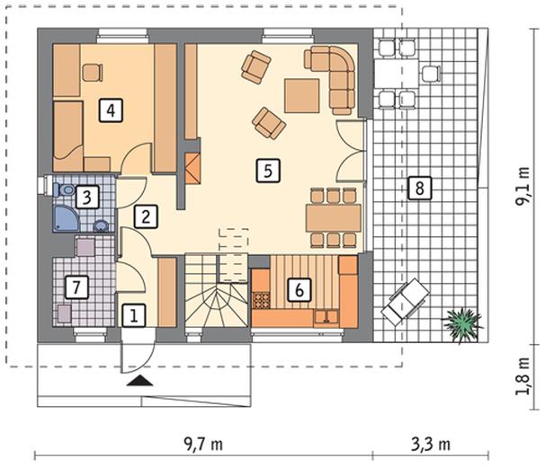 Codzienny - wariant VI  (z wentylacją mechaniczną i rekuperacją)