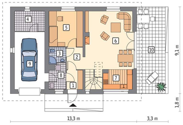 Codzienny - wariant VII (z wentylacją mechaniczną i rekuperacją)