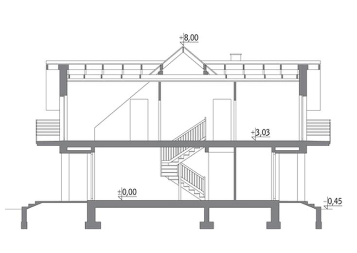 Trafny - wariant I (z wentylacją mechaniczną i rekuperacją)