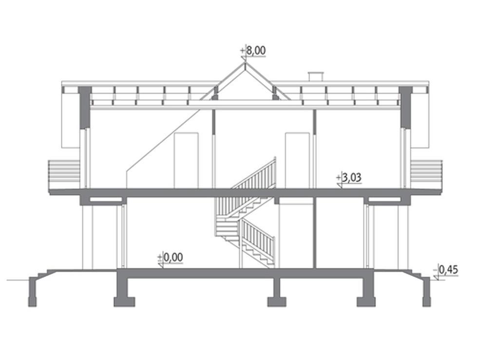 Trafny - wariant I (z wentylacją mechaniczną i rekuperacją)