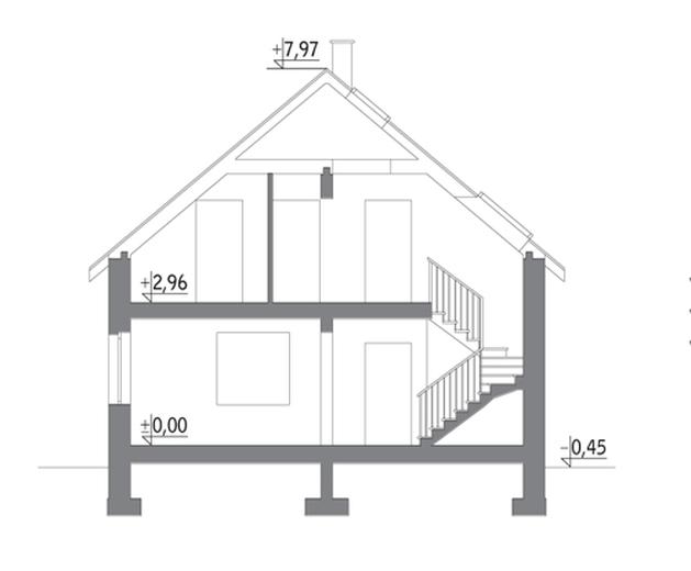 Ustronny - wariant III (z wentylacją mechaniczną i rekuperacją)