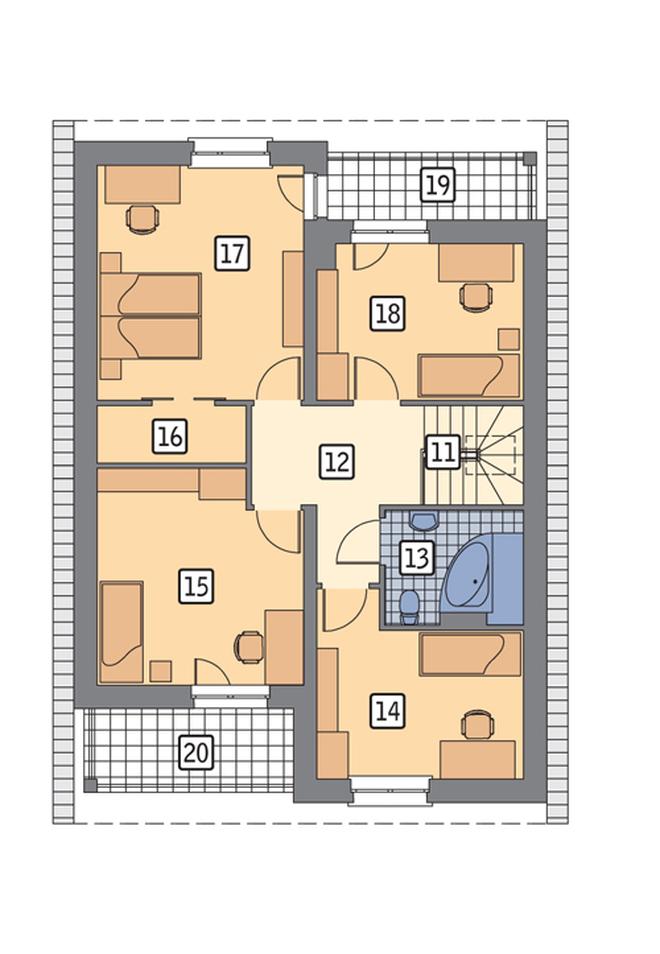 Ustronny - wariant III (z wentylacją mechaniczną i rekuperacją)