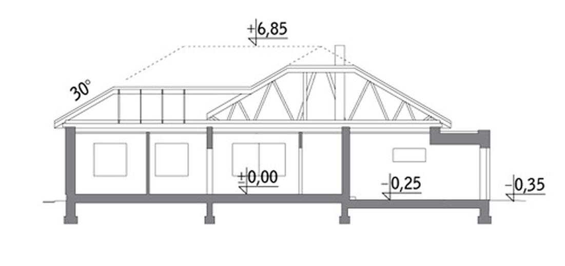 Komfortowy - wariant III  (z wentylacją mechaniczną i rekuperacją)