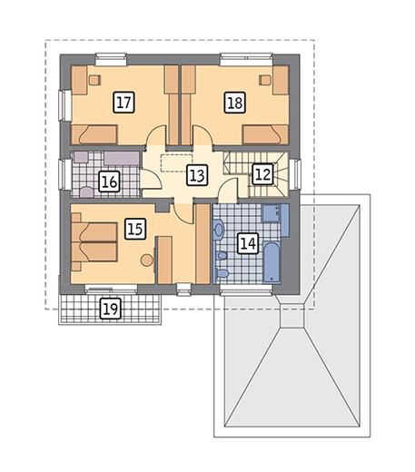 Przychylny - wariant I (z wentylacją mechaniczną i rekuperacją)