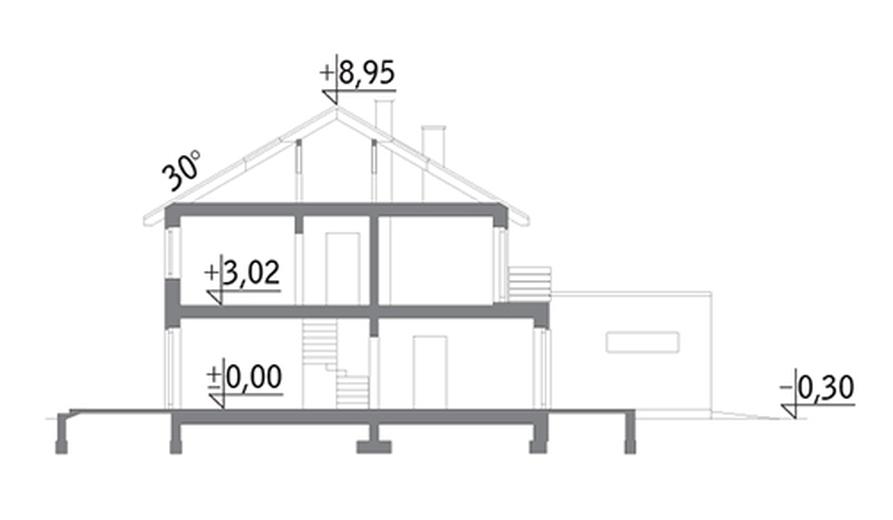Przychylny - wariant I (z wentylacją mechaniczną i rekuperacją)