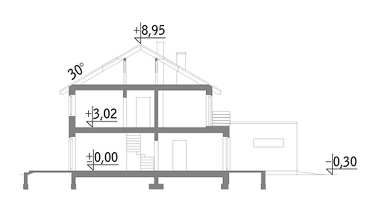 Przychylny - wariant I (z wentylacją mechaniczną i rekuperacją)