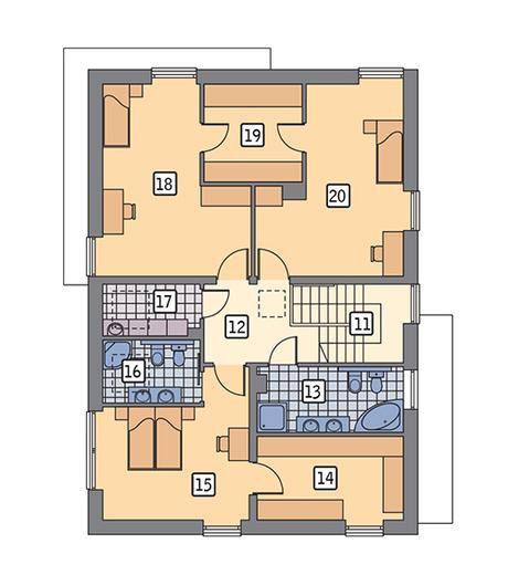 Efektywny - wariant I (z wentylacją mechaniczną i rekuperacją)
