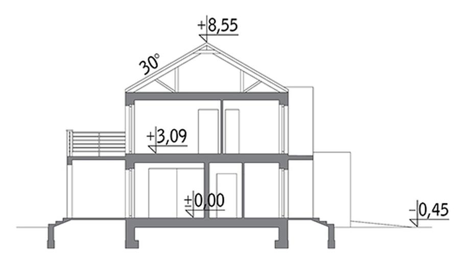 Obszerny (z wentylacją mechaniczną i rekuperacją, dwulokalowy)
