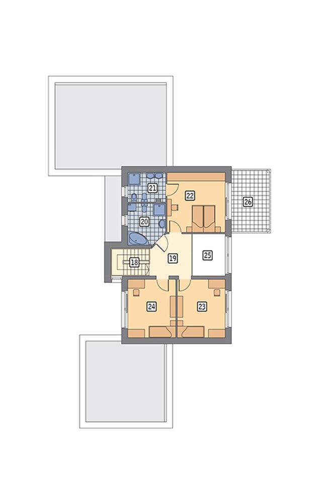 Obszerny - wariant I (z wentylacją mechaniczną i rekuperacją, dwulokalowy)