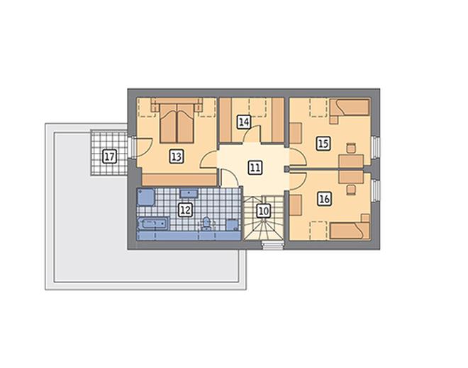 Oznaczony - wariant III (z wentylacją mechaniczną i rekuperacją)