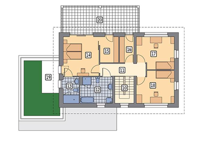 Przeznaczony - wariant I (z wentylacją mechaniczną i rekuperacją)