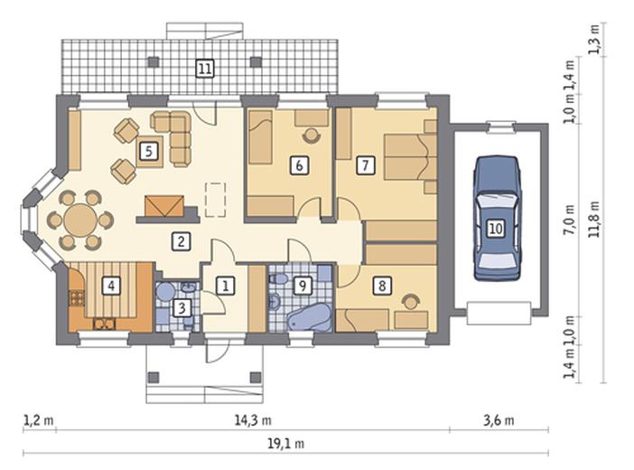 Gustowny (z wentylacją mechaniczną i rekuperacją)