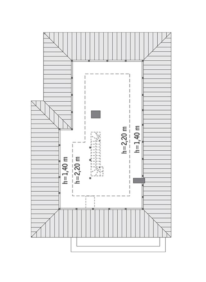 Ustawny - wariant I (z wentylacją mechaniczną i rekuperacją)