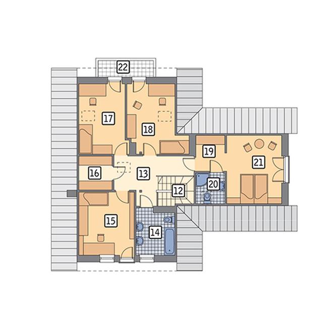 Wspaniały - wariant II (z wentylacją mechaniczną i rekuperacją)