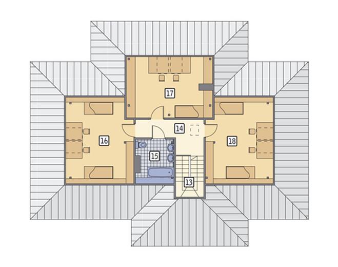 Niewielki - wariant I (z wentylacją mechaniczną i rekuperacją)