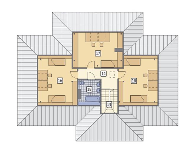 Niewielki - wariant I (z wentylacją mechaniczną i rekuperacją)