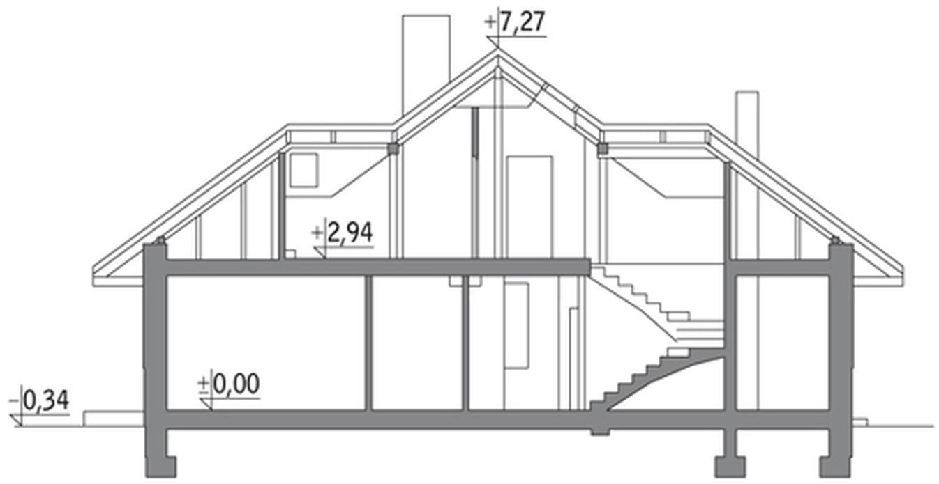 Niewielki - wariant II (z wentylacją mechaniczną i rekuperacją)