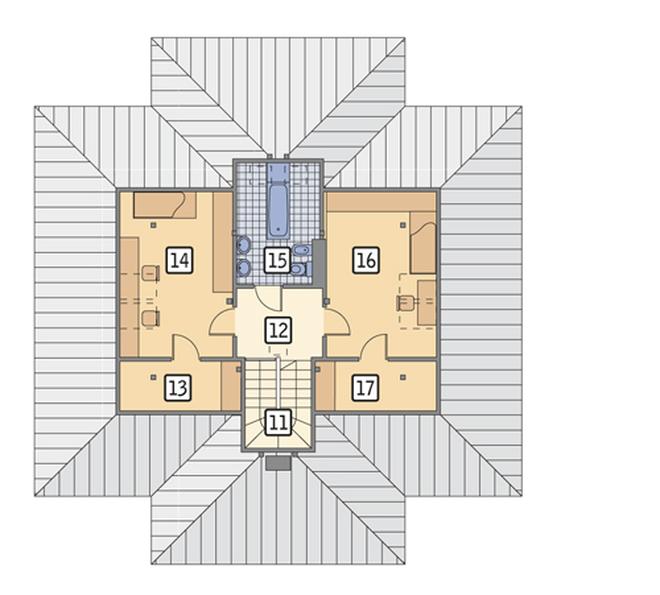 Niewielki - wariant II (z wentylacją mechaniczną i rekuperacją)